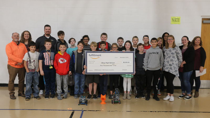Amazon makes $5K donation to Okay STEM program